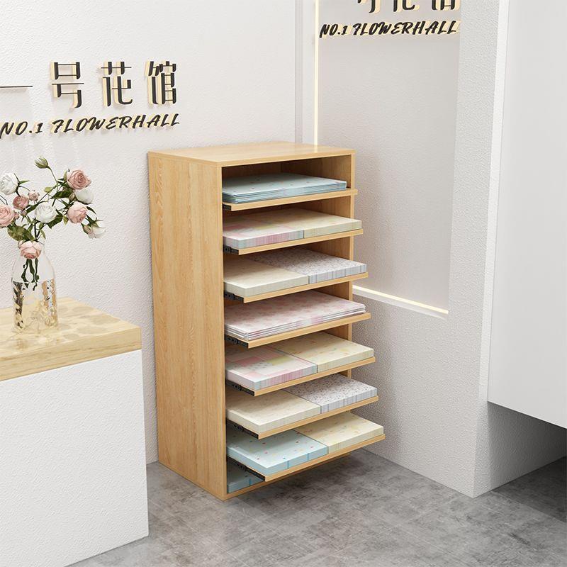 网红鲜花收纳架可抽拉拍照收纳柜简约花店柜子卡纸展示架