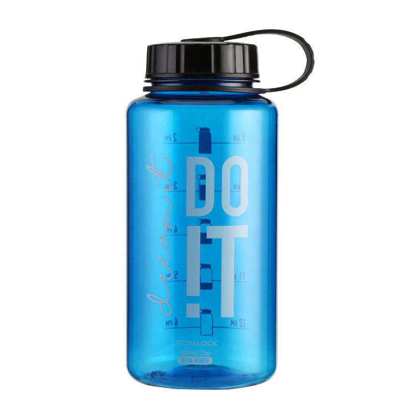 乐扣水杯女夏季便携水壶运动健身大容量塑料杯子1000ml ABF