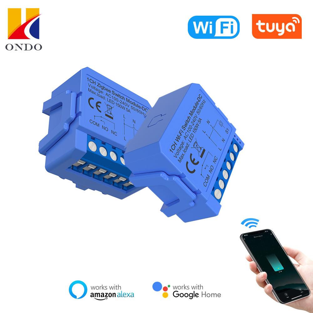 涂鸦APP WIFI/ZigBee零触点干接12 24VDC低压NONC智能开关通断器