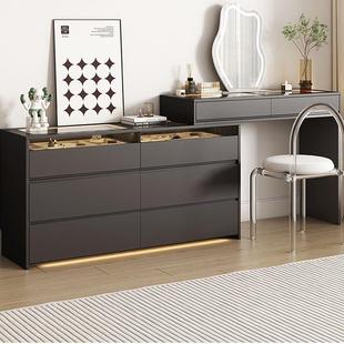 意738式 实木梳妆台斗柜一梳梳台卧室收纳柜高体端智能斗柜家妆居