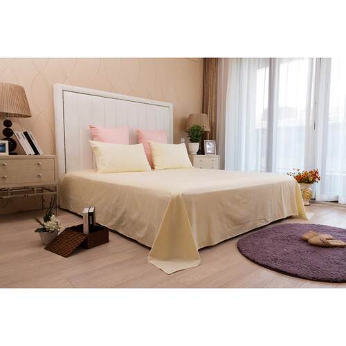 F75SJMS8S588素大纯色床盖纯棉缎60色支单人双人睡单贡特床单单件