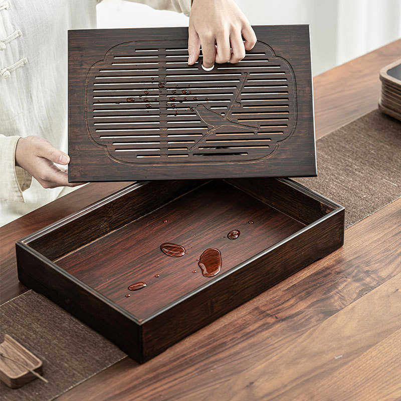 燕喜高山竹茶盘 复古客厅茶几大中小号排蓄两用泡茶盘干泡盘茶台,餐饮具,茶盘,淘宝优惠券,粉丝福利购,淘宝优惠卷