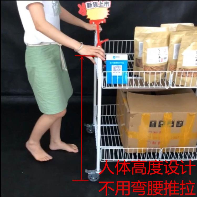 带扶手微商户外摆摊折叠移动带轮售货促销花车货架地推甩货展示台