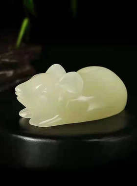 批发貔貅阿富汗把玩件种龙柱男士玉青白手把件 件玩白菜冰玉手