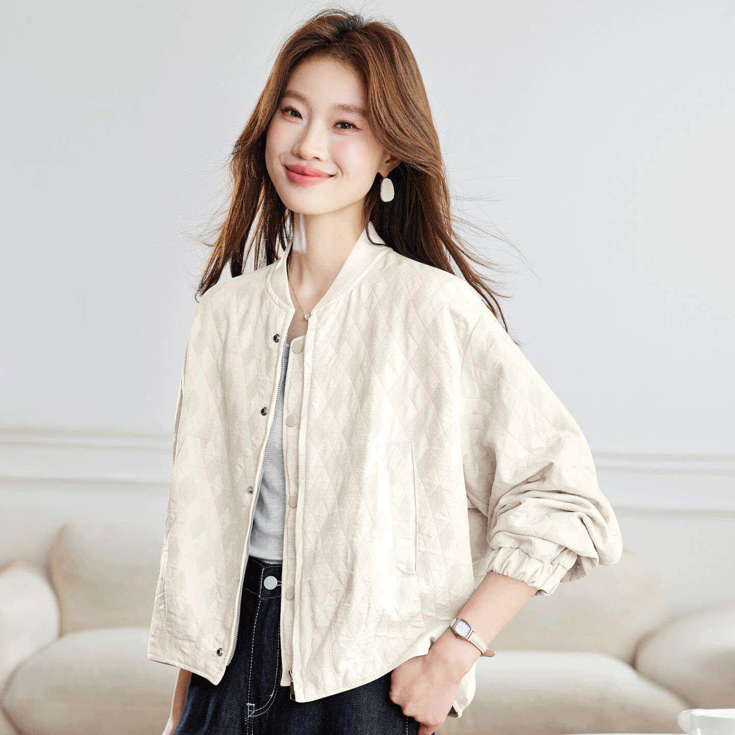 小个子时尚短款棒球服外套女2026年春秋新款宽松洋气休闲减龄上衣