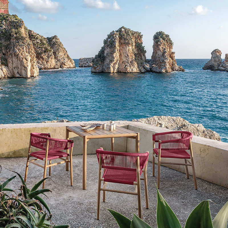 北欧户外柚木编藤桌椅 别墅庭院阳台室外织带椅子 民宿单人椅,商业/办公家具,商用藤编家具,淘宝优惠券,粉丝福利购,淘宝优惠卷