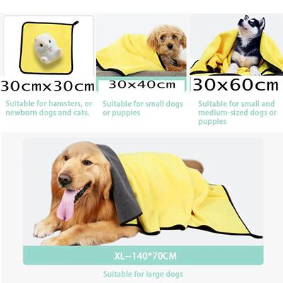 Quick Drying Dog And Cat Towels Soft Fiber Towels Absorbent