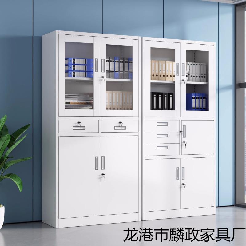 铁皮柜公文件柜资柜档案柜铁皮更衣带柜卷柜ww159矮柜锁料储办物