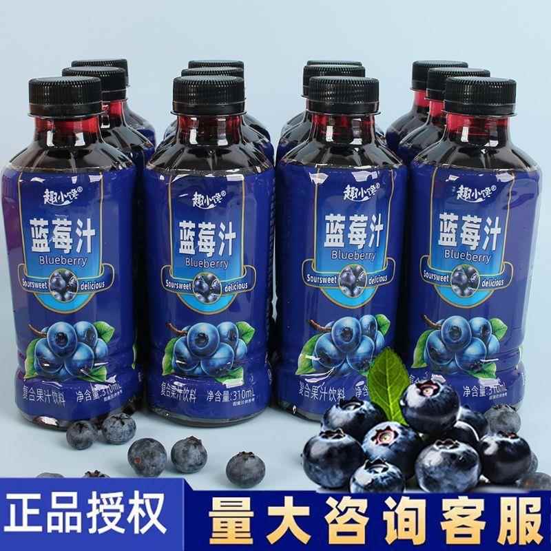 蓝莓汁果味饮料整箱网红夏季果汁饮品310ml*6/24瓶蓝莓饮料