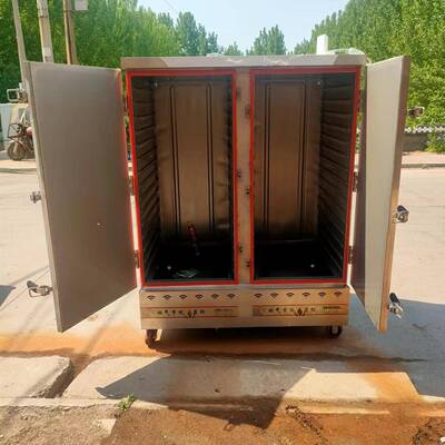 厂CMK家供应 学馒头房使蒸用 不钢60盘校双门蒸饭车锈饭柜大型蒸