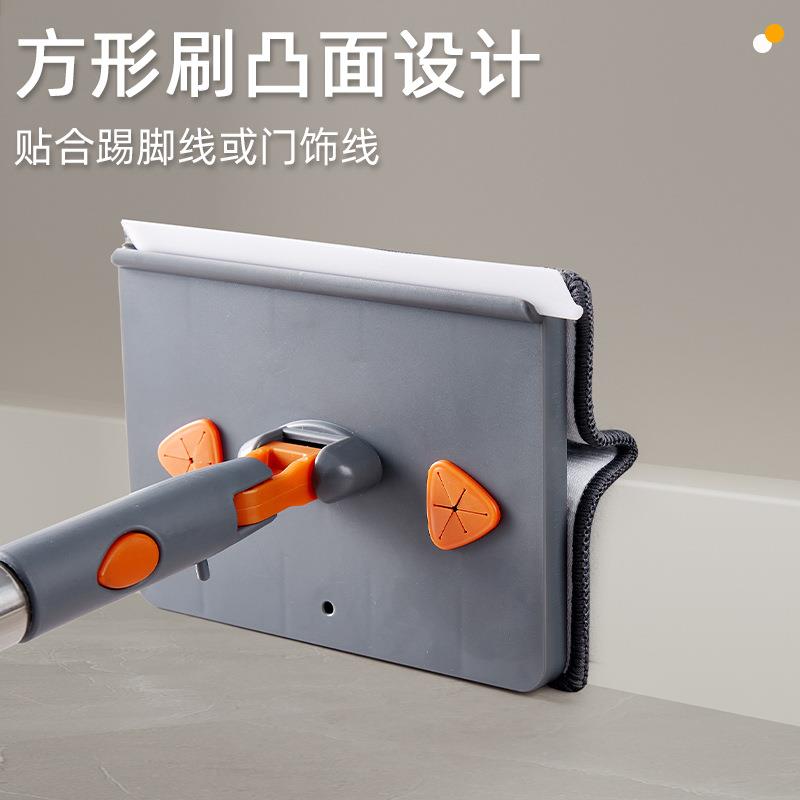 跨境新款多功能擦墙神器厨房墙壁天花板清洁工具家用折叠三角拖把