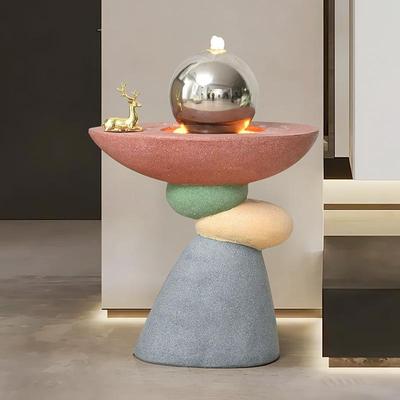 2026轻奢创意流水摆件循环水喷泉造景招财办公室客厅玄关桌面装饰