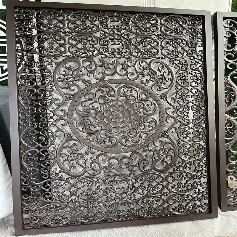 铝单板浮雕仿古铜硬币摆件背景墙拉丝3D雕刻铝板屏风壁画厂家定制