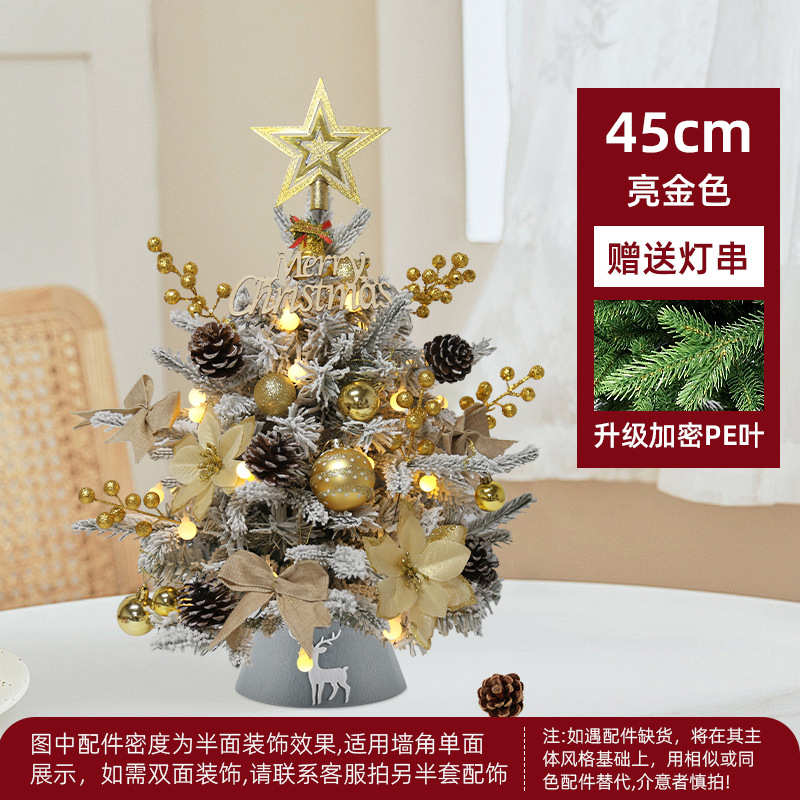 小型感家用圣诞树发光装饰ins圣诞节加密套餐2024diy高级新款摆件