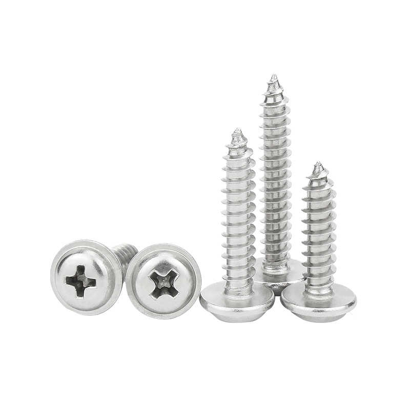 直销圆头螺丝 pwa家具螺钉尾攻垫加十字电子工厂硬带家电自尖