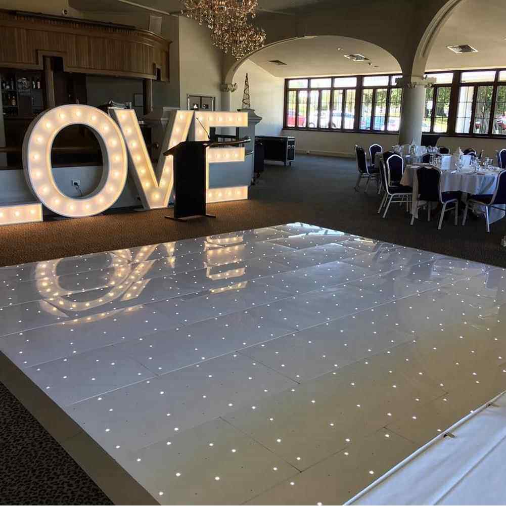婚礼亚克力白色地板 Star light LED Dance Floor星空舞池板