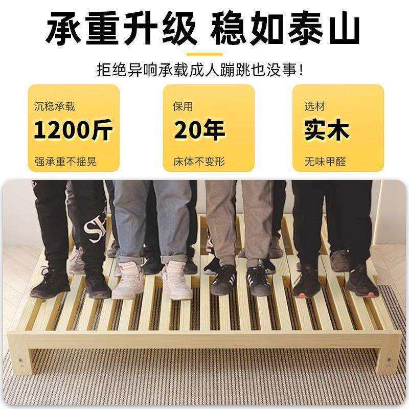 Tal实木竖拉折叠床可伸缩床架无床头伸缩沙发床两用收缩床抽拉榻
