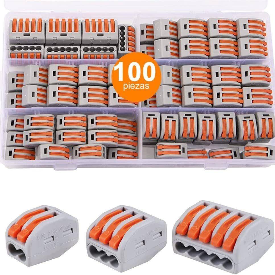100PCS盒装PCT-212快速接线端子/电线按压并线分线连接器