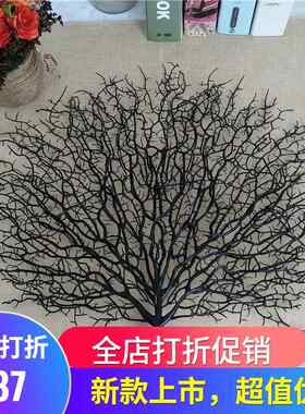 盘饰装饰创意意境菜凉菜冷菜珊瑚树彷真海底铁树鱼缸花瓶造景海树