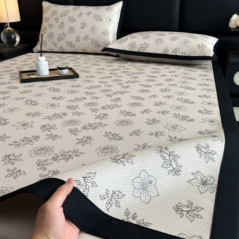 床单家用空调艾草机软席垫丝洗冰冰子冰丝夏季藤可席席凉席三件套,床上用品,冰丝席,淘宝优惠券,粉丝福利购,淘宝优惠卷