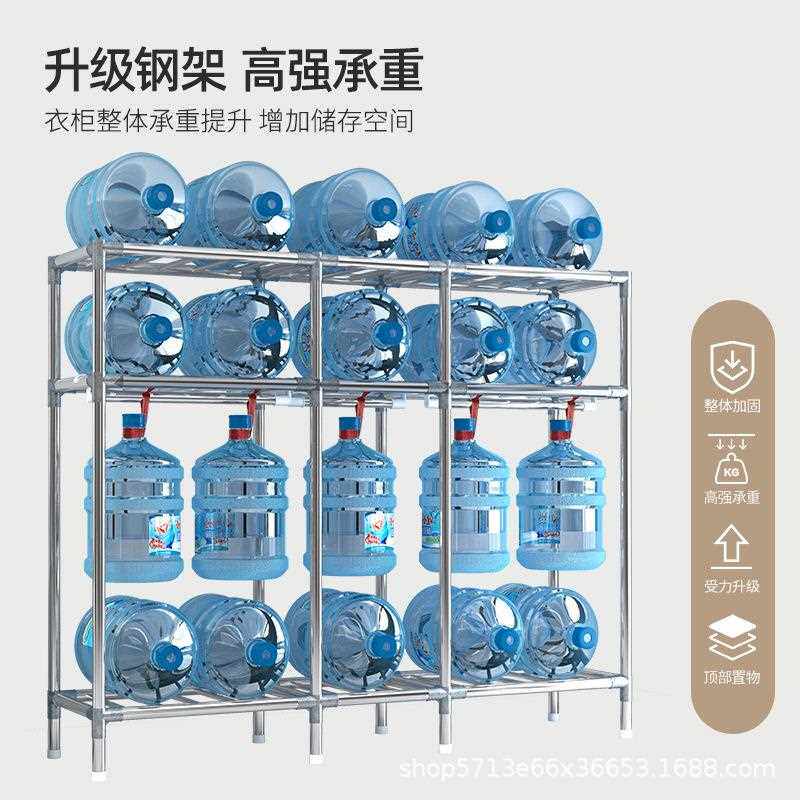 新款直销合金钢管简易衣柜加粗加固布衣柜单双人家用组装收纳柜子