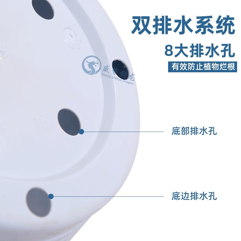 仿陶瓷盆牡丹印花大号落地盆栽彩花福字盆种植发财树圆形塑料花盆