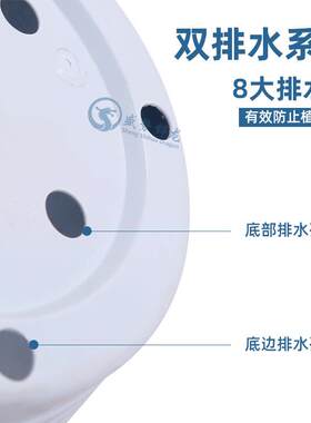 仿陶瓷盆牡丹印花大号落地盆栽彩花福字盆种植发财树圆形塑料花盆