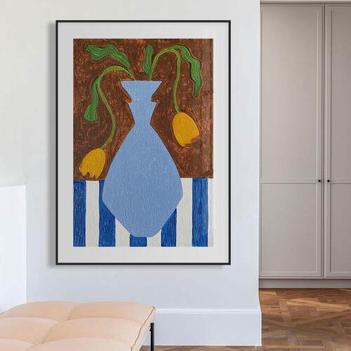 浪漫复古法式花朵flower花卉艺术版画家居客厅餐厅卧室装饰画