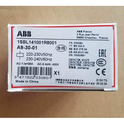 原装ABB交流接触器 A9-30-01 AC220V