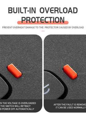 台湾110V美usb多孔PD规快充电延/长线线带双座边旁插排插延长接线