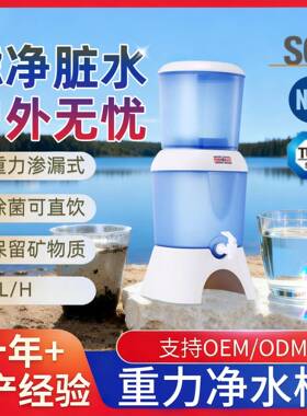 净易重力净水桶家用厨房直饮净水机应急滤水器农村水窖水井水净化