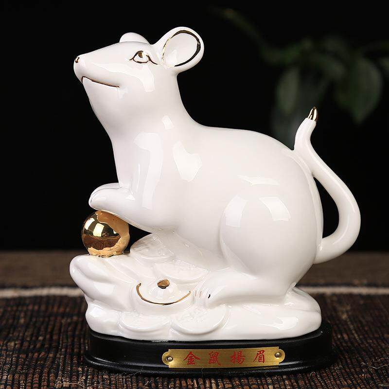 瓷十二生肖摆风水用品件鼠牛虎狗GSJ-012兔龙蛇马羊猴鸡猪家装陶