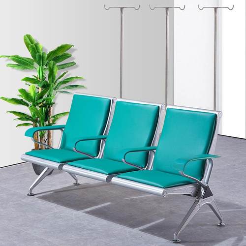 不锈钢输液椅门诊点滴连排椅高靠背人等位医三77976院候椅机场候