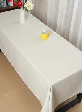 高档防水加大会台议室桌布白色展会动高级感定制尺大活寸布艺布