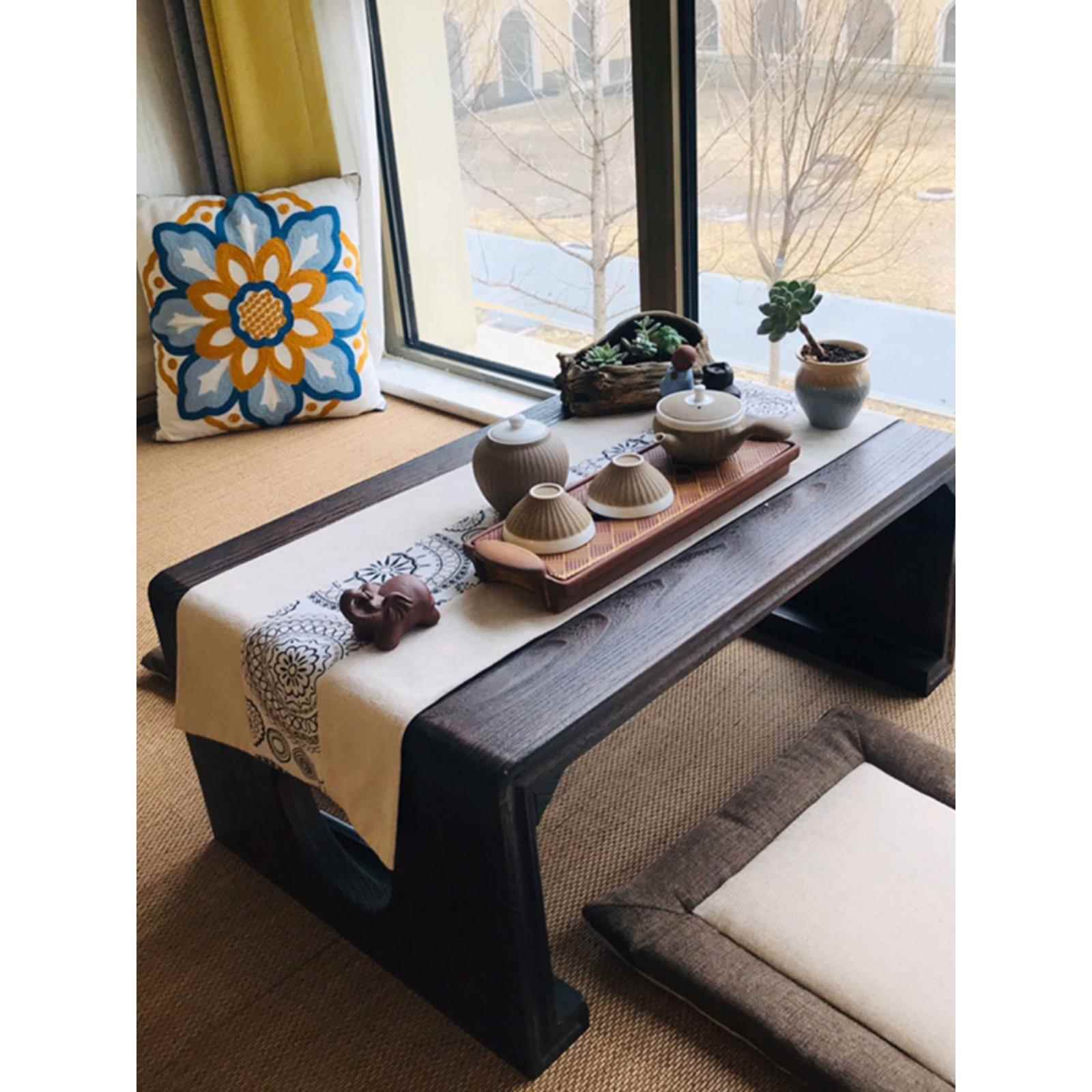 飘窗飘小桌子44622实榻茶米几经窗博茶几学日式古矮桌抄桌国桌木