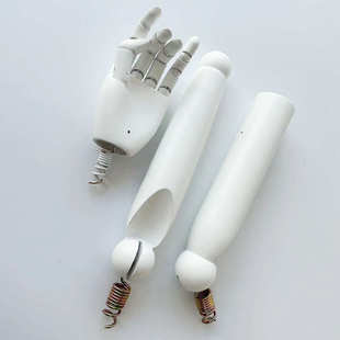 模特实木手臂男女木质手臂原木色白坯仿古色机械手关节可活动手臂