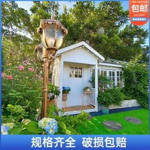 户外网红花园移动小木屋庭院造景木房子组装民宿防腐木成品木屋