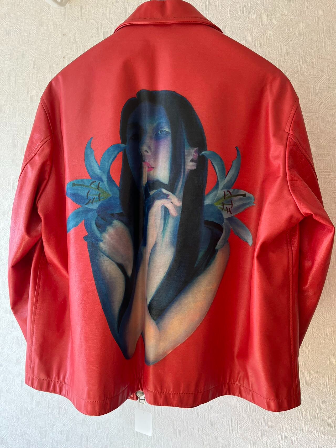 YOHJI YAMAMOTO 18AW Red Leather Jacket — front