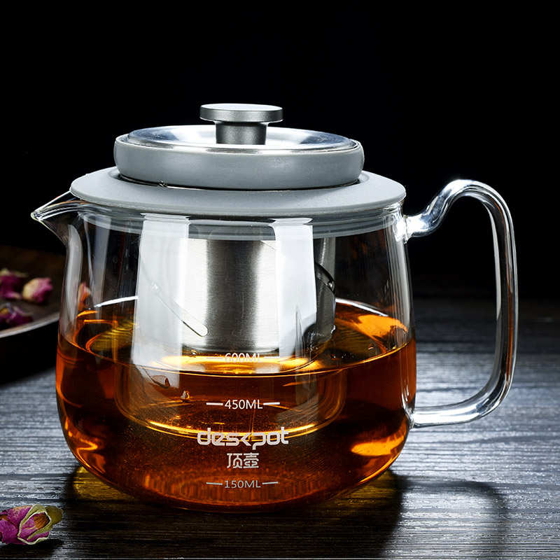 耐高温玻璃泡茶壶家用功夫茶具泡茶器过滤茶水分离升降内胆烧水壶