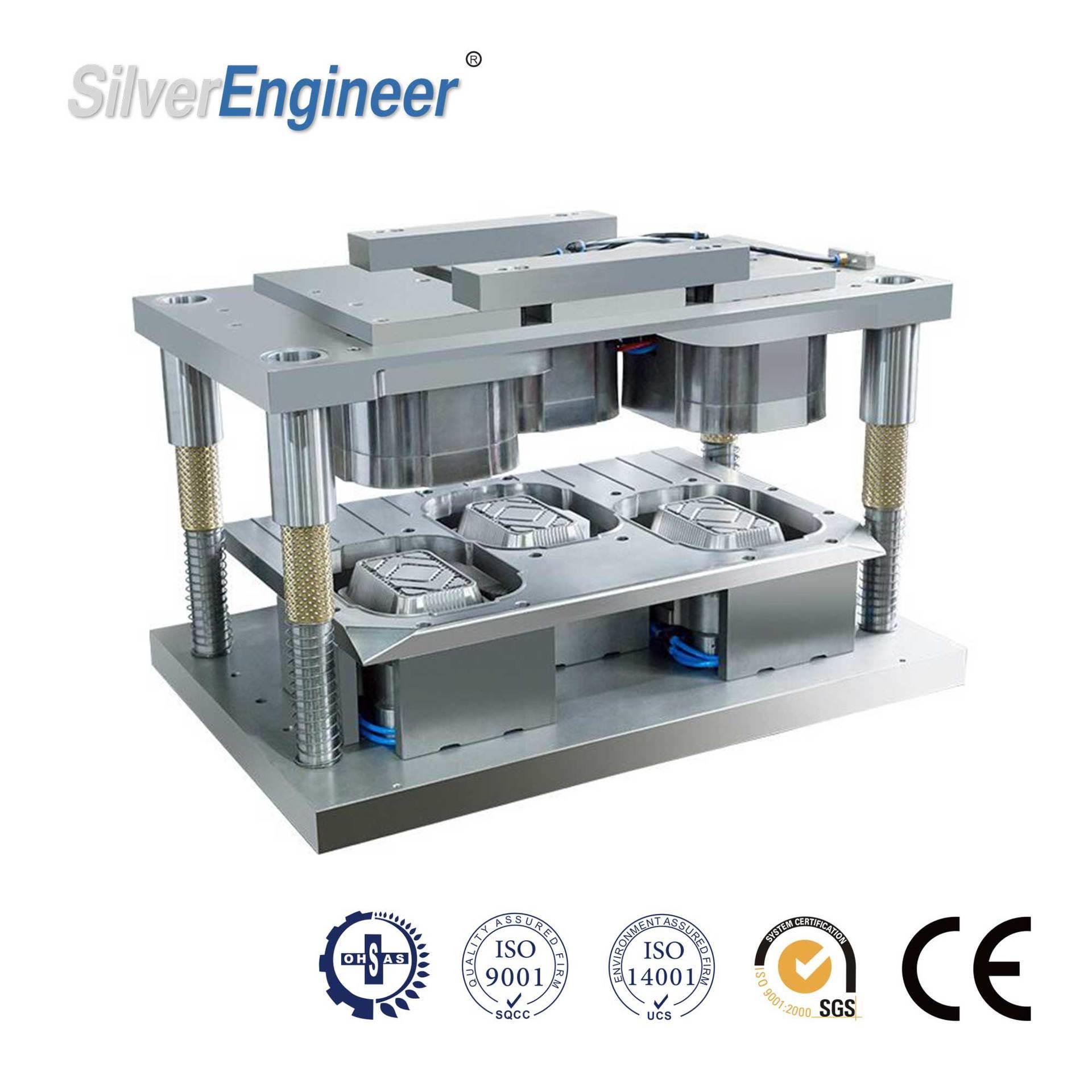 银工机械一出五铝箔容器模具可定制餐盒模具全自动餐具生产线设备