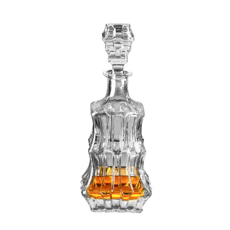 欧式密封带盖分酒器红酒瓶洋酒瓶家用无铅水晶玻璃酒壶酒具酒樽