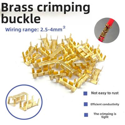 汽车平行端子压接扣454A线连接器u型冷压铜扣鼻快速端子座