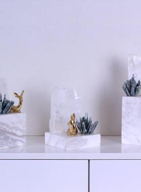 水晶石铜鹿摆件创意轻家客厅酒居柜电视柜隔断柜卧室装品饰奢KF-M