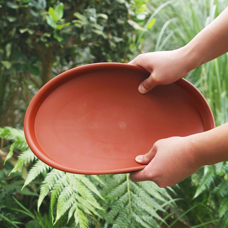 椭圆形花盆托盘加厚树脂盆栽盆景花盆垫塑料深接水盘花盆底座托盘