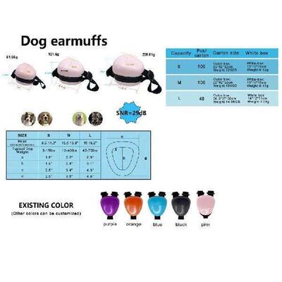 Noise Protection Dog Ear Muffs Hearing Protection 29dB NRR