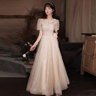 大女童仙气晚礼服女夏声乐艺考生日宴会主持人独唱高中学生连衣裙