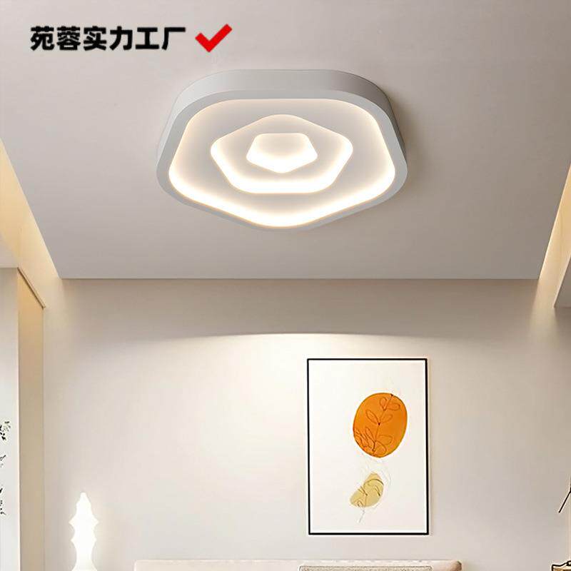 卧室灯简约现代大气led房间吸顶灯婚房温馨浪漫北欧玫瑰书房灯具