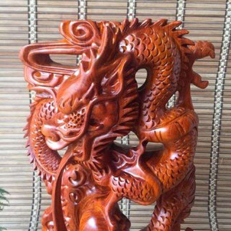 古典龙腾盛世龙摆件青龙工艺品招财生肖手工摆件居家客厅装饰品