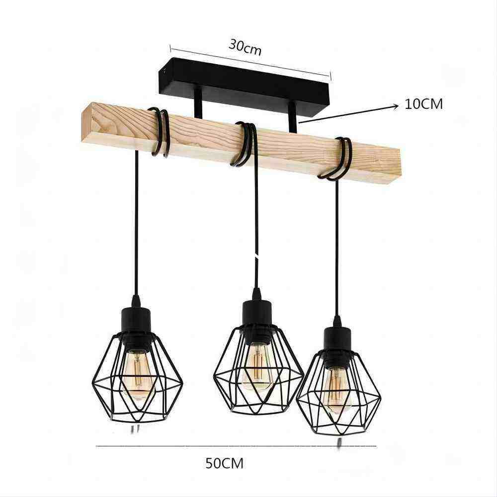 原木餐厅吧台长条吊灯loft工业风北欧咖啡厅店铺茶室三头艺术吊灯,家装灯饰光源,客厅吊灯,淘宝优惠券,粉丝福利购,淘宝优惠卷