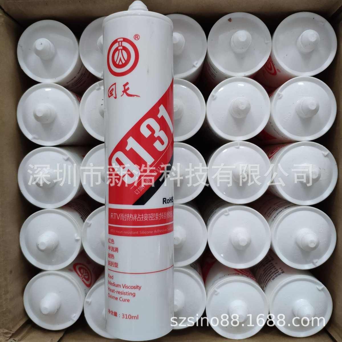 回天耐高温粘接流淌密封胶 红色 9131型